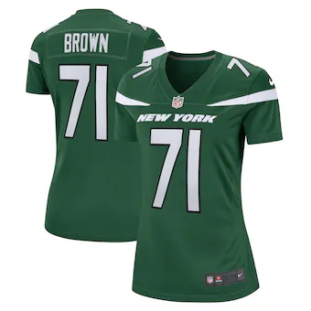 womens nike duane brown gotham green new york jets game pla